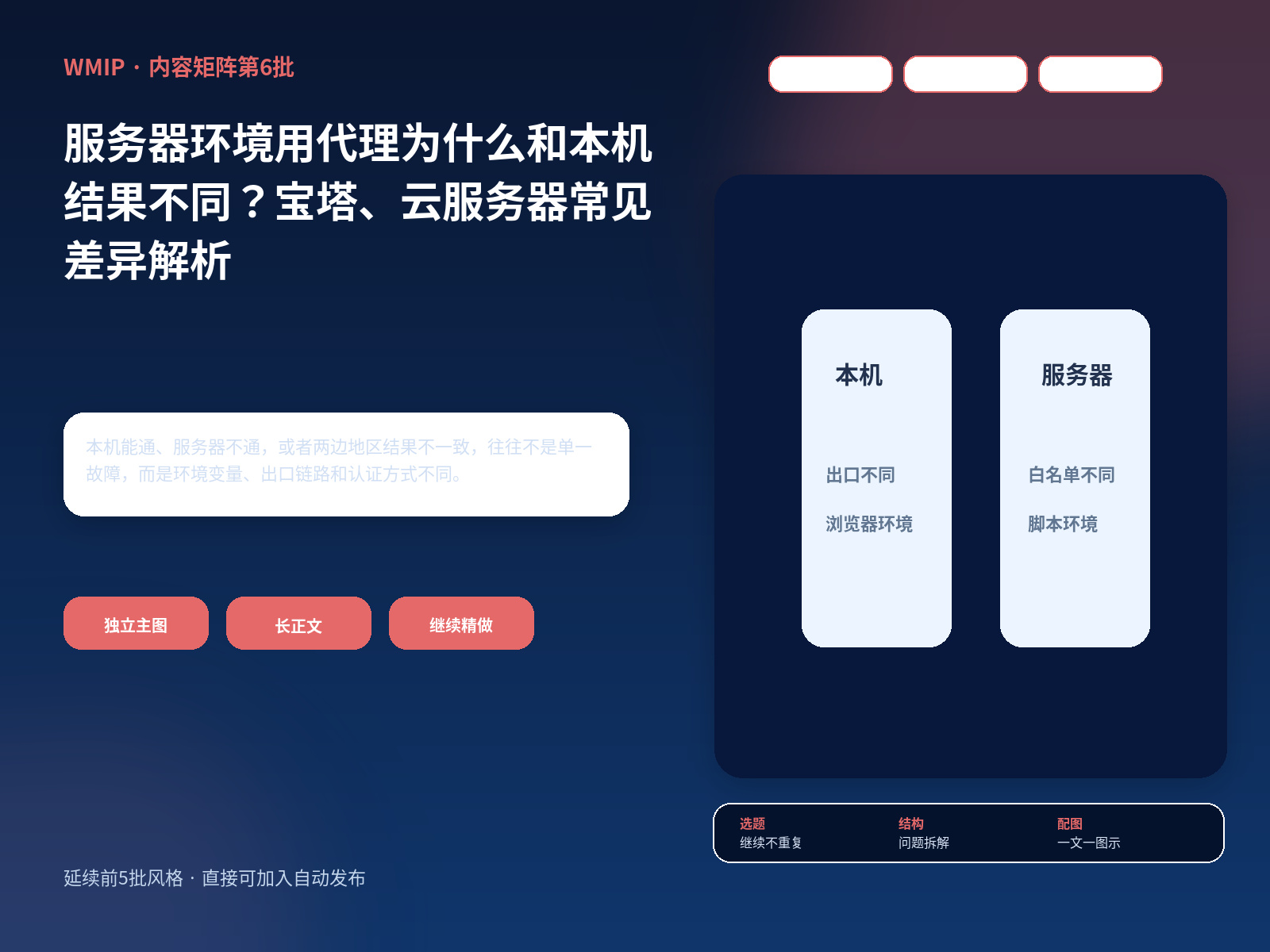 服务器环境用代理为什么和本机结果不同？宝塔、云服务器常见差异解析