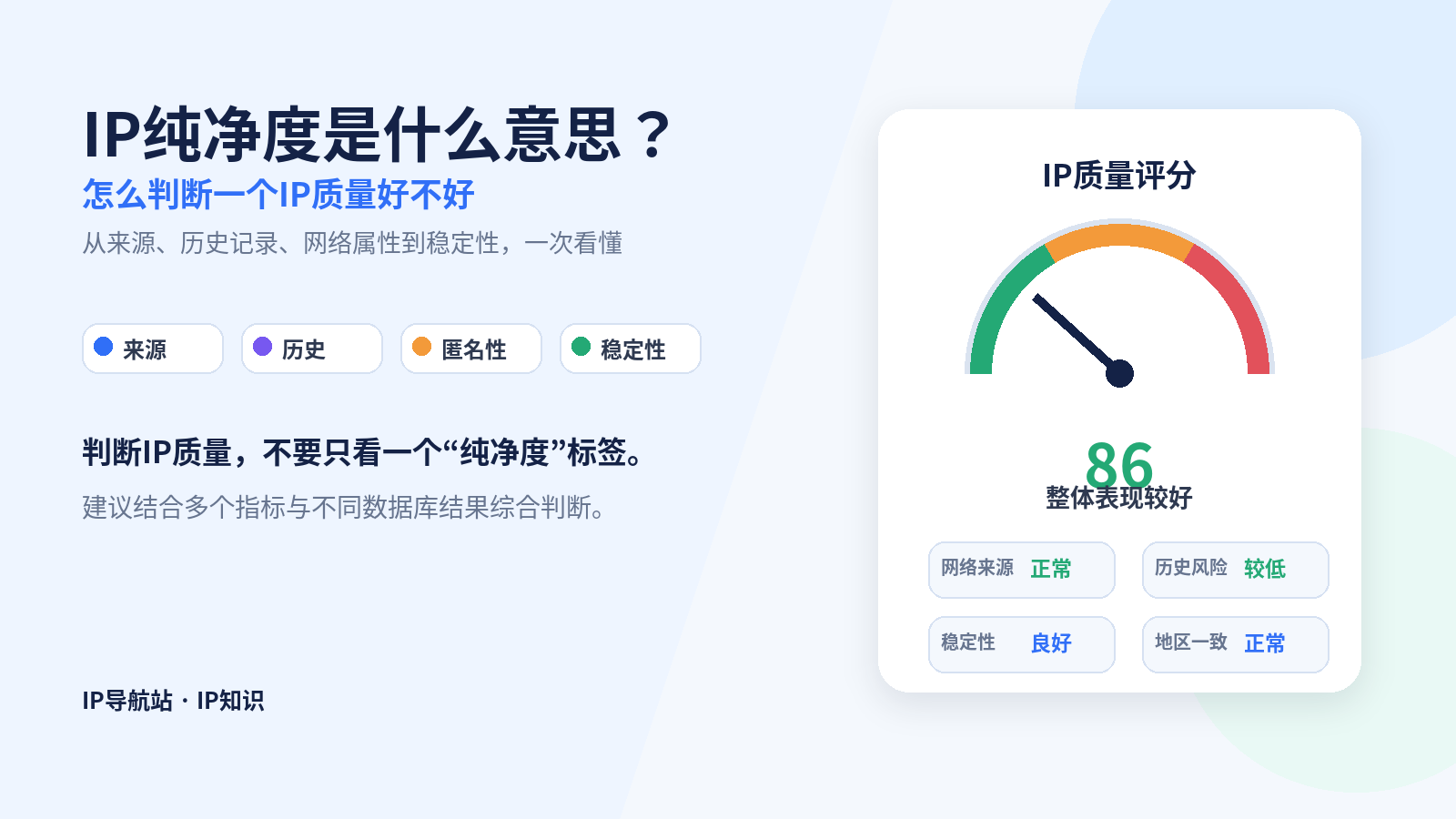 IP纯净度是什么意思？怎么判断一个IP质量好不好？