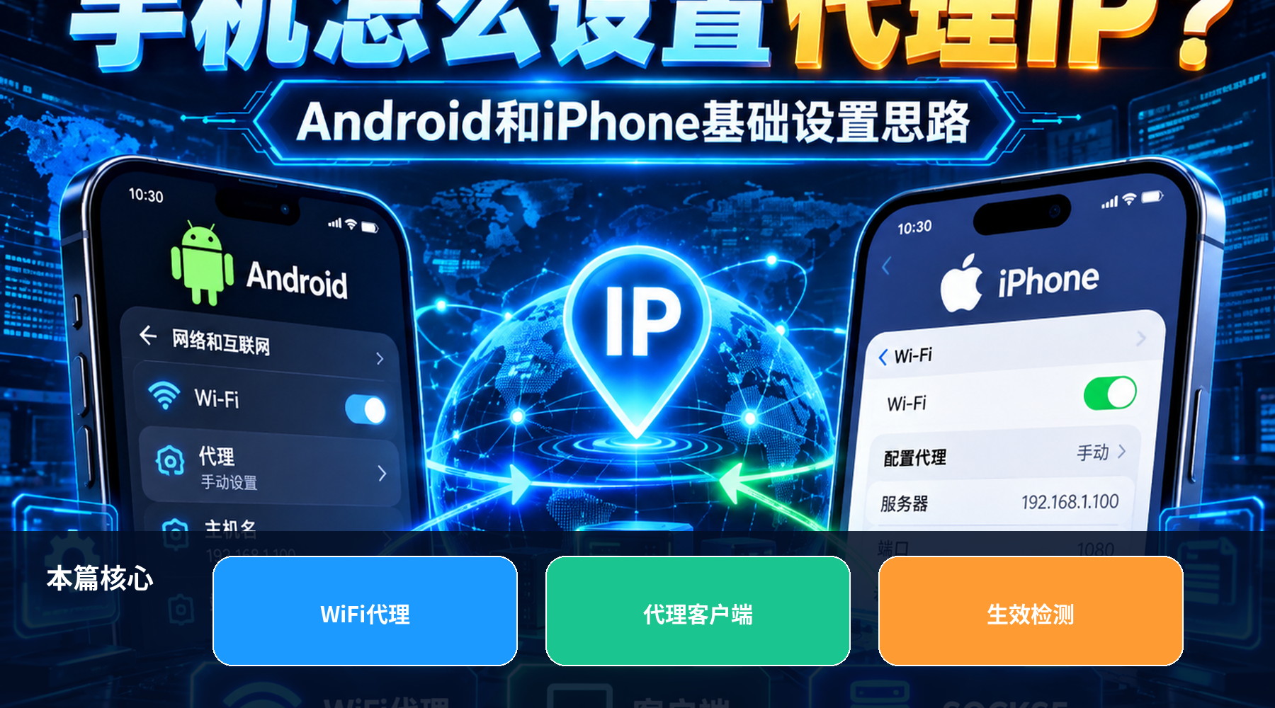 手机怎么设置代理IP?Android和iPhone基础设置思路
