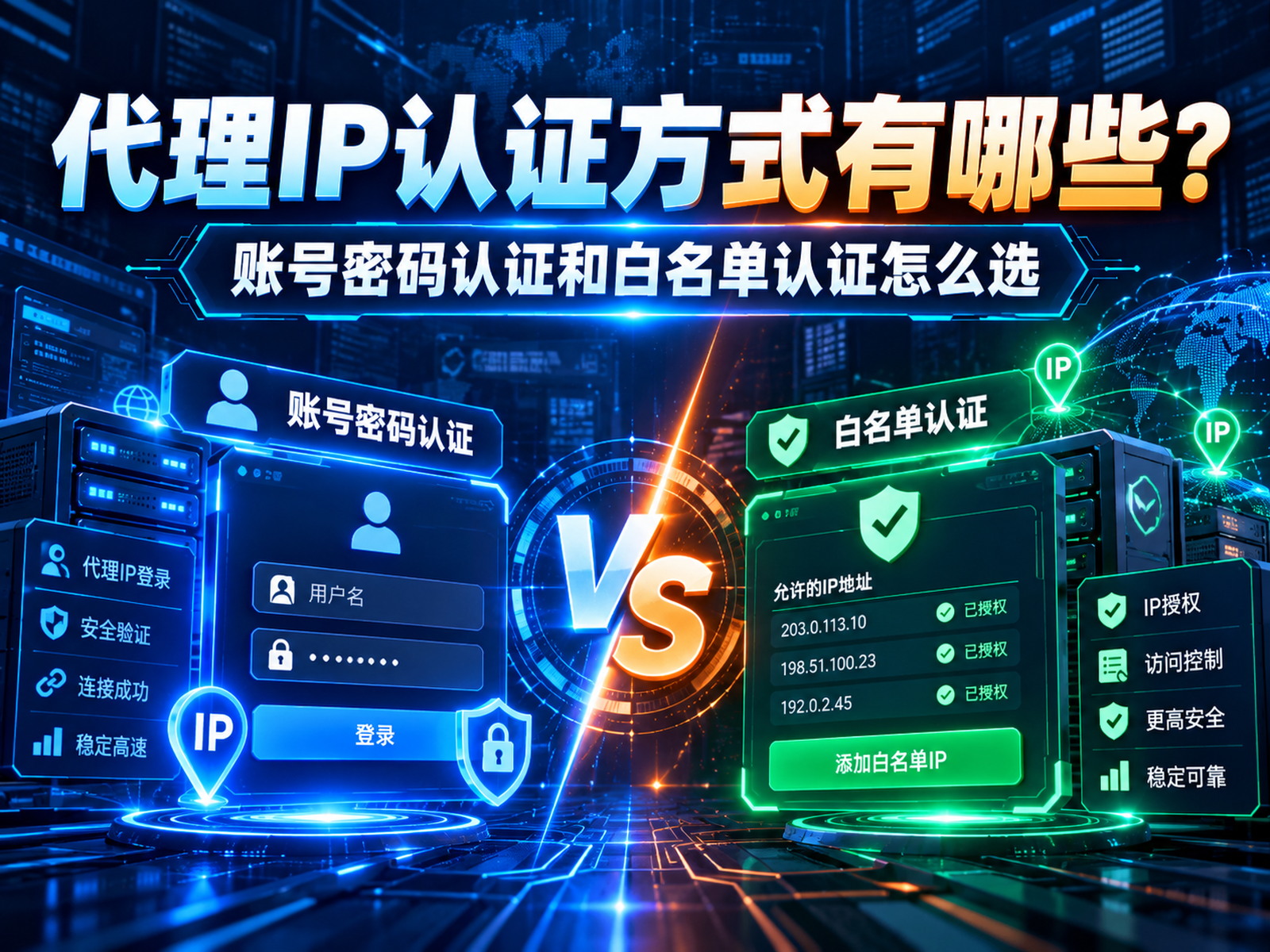 代理IP认证方式有哪些？账号密码认证和白名单认证怎么选